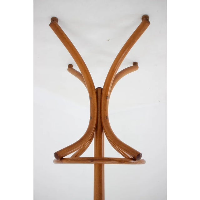 Beech Coat Hanger attributed to Ton for Thonet, Czechoslovakia,1980s For Sale - Image 9 of 12