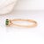 2020s Tsavorite Garnet & Diamond Ring in 14k Yellow Gold – Round Shape 4mm, Size 6.75 For Sale - Image 5 of 7