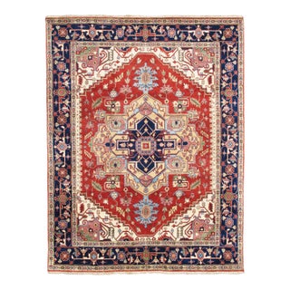 Serapi Wool Rust Area Rug- 9'10'' X 9' 9'' For Sale