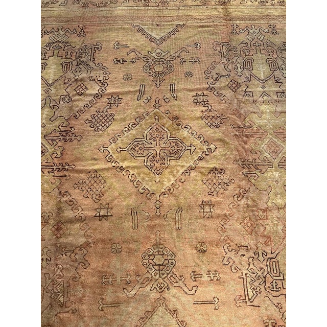 19th Century Tribal Turkish Oushak Square Rug For Sale - Image 4 of 5