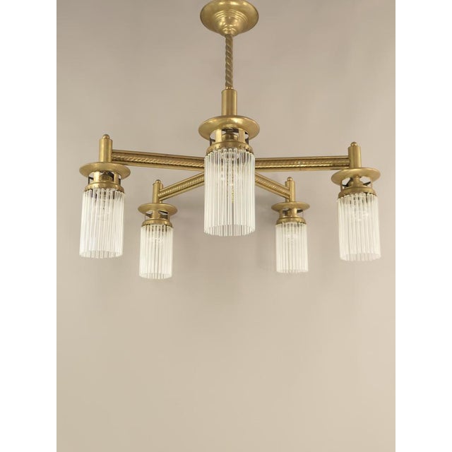 Viennese Coffee House Ceiling Lamp, 1890s For Sale - Image 3 of 9