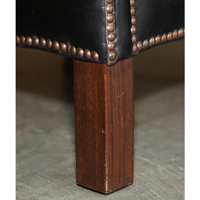 Little Professor Armchairs in Black Leather and Kilim Upholstery by Andrew Martin for Halo, Set of 2 For Sale - Image 18 of 18