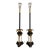 1980s Hollywood Regency Frederick Cooper Faux Portoro Marble & Brass Palm Buffet Lamps - a Pair For Sale
