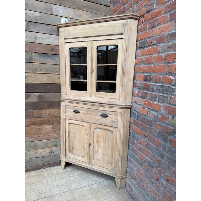 20th Century Elm Corner Cabinet, 1950s For Sale - Image 6 of 14
