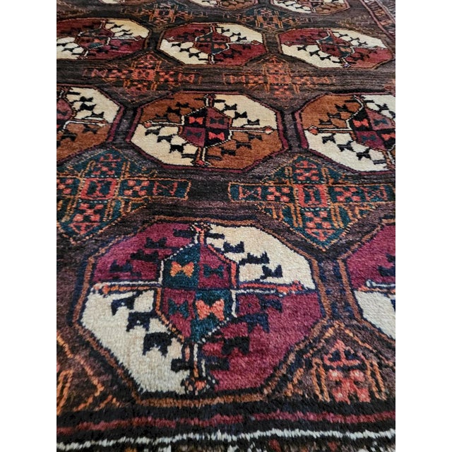 1960s Vintage Baluchi Rug in Wool, 1960s For Sale - Image 5 of 12