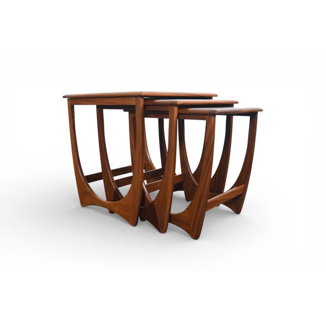 Mid-Century Modern Mid 20th Century Attributed to G Plan Astro Nesting Tables in Teak For Sale - Image 3 of 6