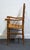 Wood Ethan Allen Heirloom Nutmeg Maple Colonial Early American Ladderback Dining Arm Chair W. Rush Seat 10-6050a For Sale - Image 7 of 9