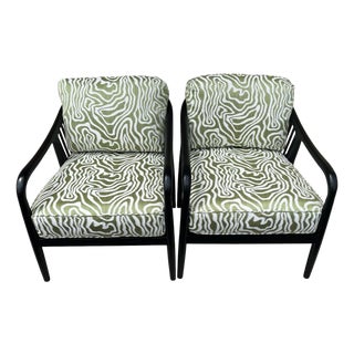 Pair of Danish Modern Style Lounge Chairs by Braxton Culler For Sale