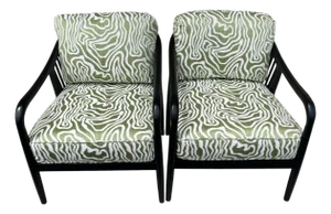 Pair of Danish Modern Style Lounge Chairs by Braxton Culler