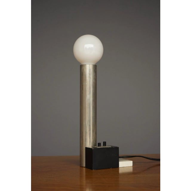 Constructivist Model 3 Table Lamp attributed to Sybold van Ravesteyn, 1970s For Sale - Image 9 of 17