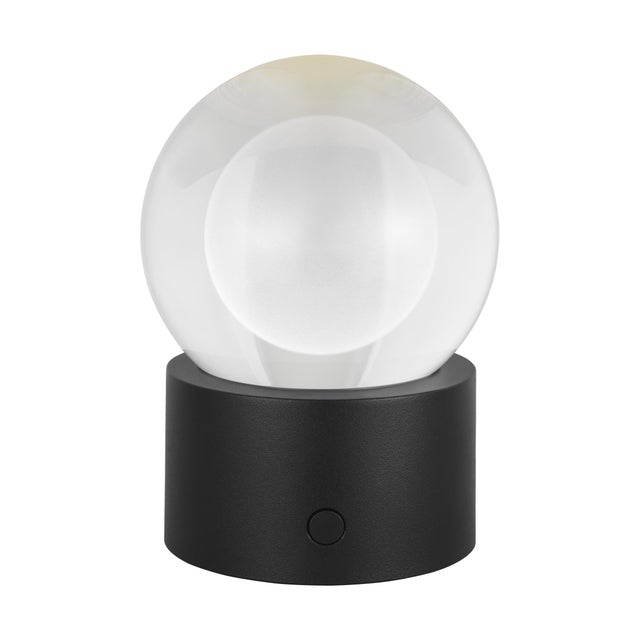 Black Sean Lavin by Visual Comfort Modern Mina Cordless/Rechargeable Table Lamp in Black For Sale - Image 8 of 9