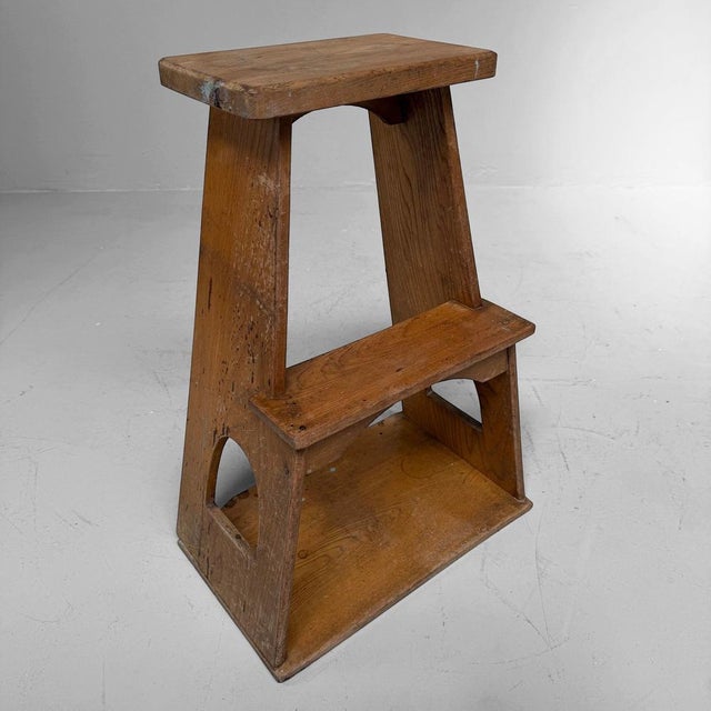 Wood Vintage Japanese Wooden Fumidai Step Stool, 1950-1960 For Sale - Image 7 of 10