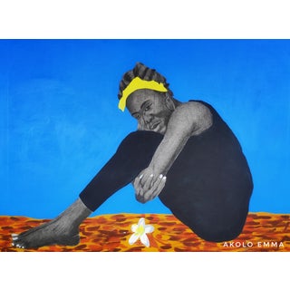 Broken Soul, by Emmanuel Akolo (2021) Acrylic, Charcoal and Graphite on Canvas. Mixed Media For Sale