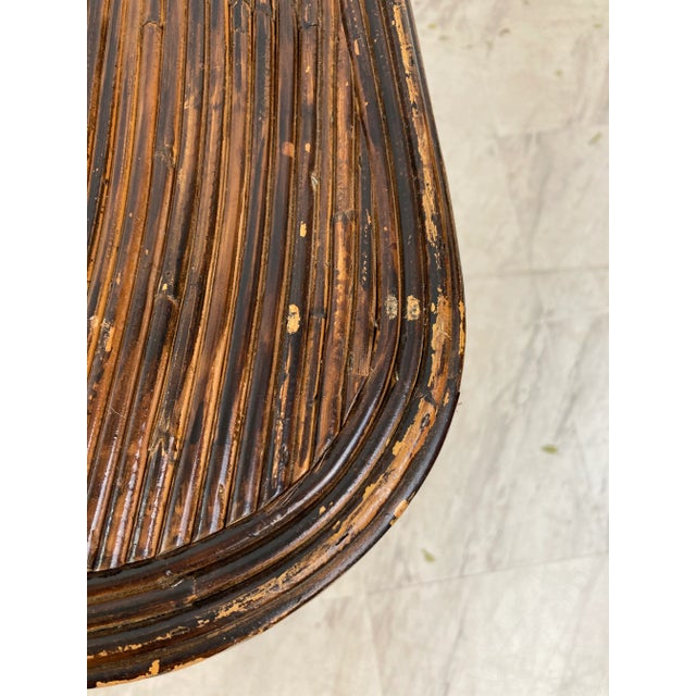 In the Manner of Gabriella Crespi, Pencil Rattan Console For Sale In Charleston - Image 6 of 8