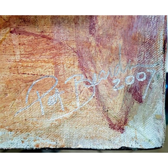 2000 - 2009 Judaica Ritual Hand Washing Oil Painting - Man by Stream For Sale - Image 5 of 6