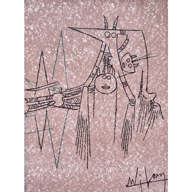 1960s Wifredo Lam, Geneva, 1963, Double-Sided Lithograph For Sale - Image 5 of 5
