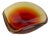 Murano Glass Red Yellow Bowl Element Shell Ashtray Seguso Murano, Italy, 1970s For Sale