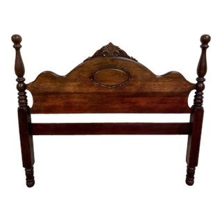 Vintage Full Size Traditional Poster Headboard For Sale