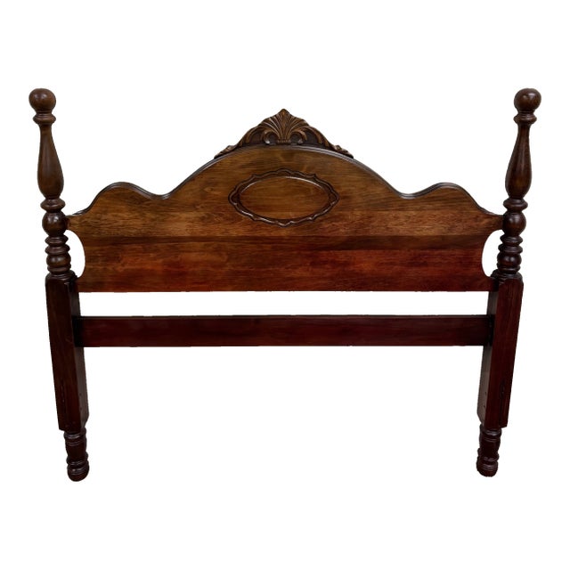 Vintage Full Size Traditional Poster Headboard For Sale