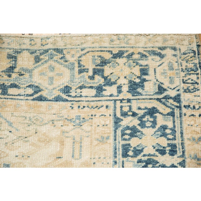 Sky Blue Vintage Distressed Heriz Carpet - 7'4" x 10'6" For Sale - Image 8 of 10