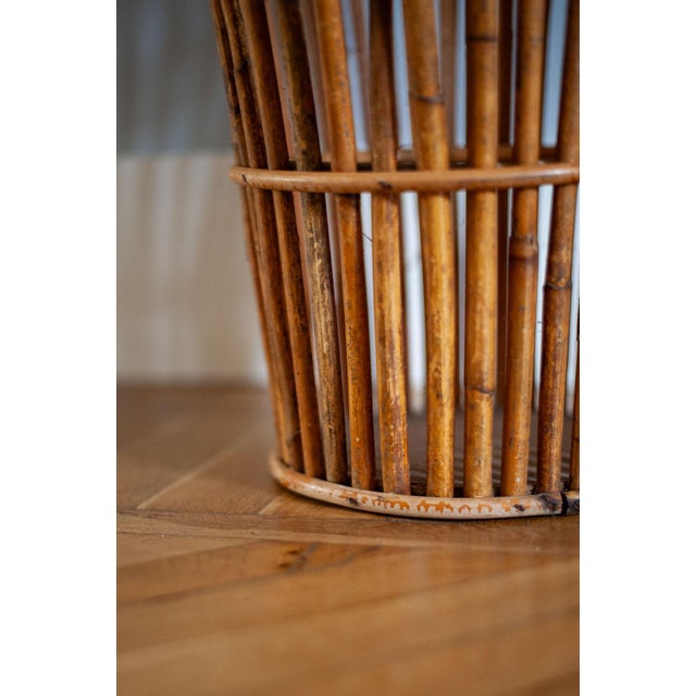 Light-Finish Rush Umbrella Stand, Italy, 1970 For Sale - Image 3 of 10
