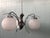 1970s Vintage Italian Chandelier with Three Light Points in Glass Spheres, 1970s For Sale - Image 5 of 8