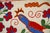 Ecru Floral Suzani Embroidery - Handmade Bird Table Runner and Wall Art 1'5'' X 3'1'' For Sale - Image 8 of 10