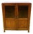 Wooden Display Cabinet with Amber Glass Doors For Sale