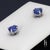14k White Gold & Blue Sapphire Stud Earrings, A Pair For Sale - Image 4 of 4