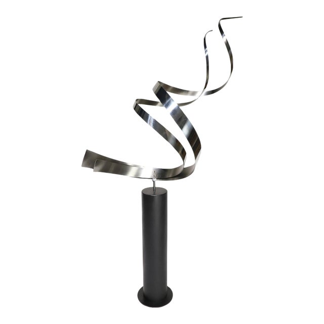 Large Curtis Jere Swirl Floor Sculpture For Sale