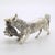1960s Vintage Italian Handmade Genuine Silver Large Fox With Hunted Game Figurine Rare Sculpture For Sale - Image 5 of 10