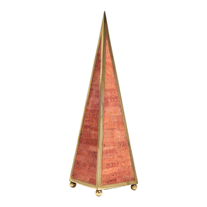 Mid Century Brass and Marble Obelisk by Maitland-Smith