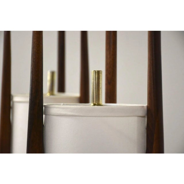 Brown Walnut Table Lamps by Modeline - a Pair For Sale - Image 8 of 9