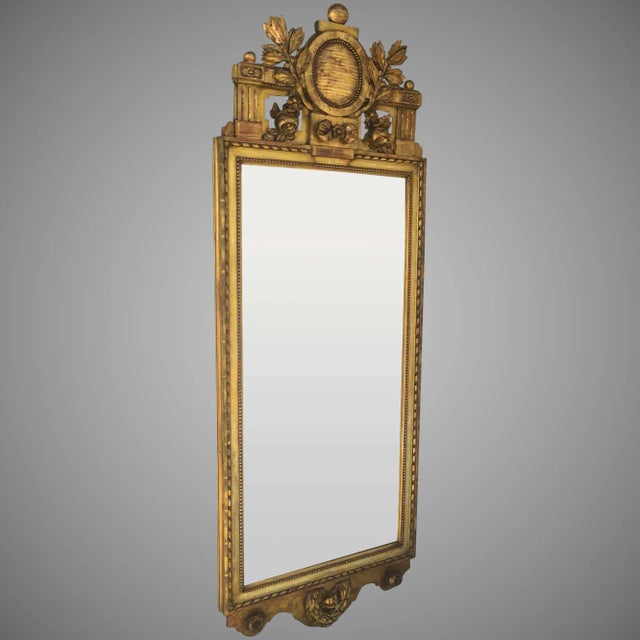 19th Century Swiss Carved Gilt Mirror For Sale - Image 10 of 10