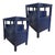 Navy Blue Pair of Stanley Furniture Two-Drawer Navy Blue Lacquer Nightstands For Sale - Image 8 of 9