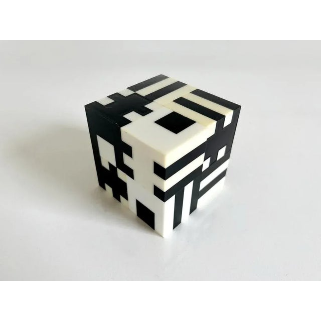 Black Cu-Briks Sculpture by Jan Slothouber and William Graatsma, 1964, Set of 8 For Sale - Image 8 of 8