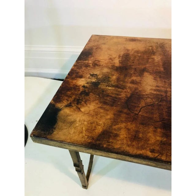 Mid-Century Modern Aldo Tura Goat Skin Table For Sale - Image 3 of 10