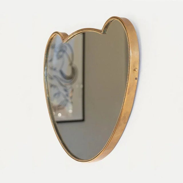 1950s 1950s Italian Brass Mirror For Sale - Image 5 of 9