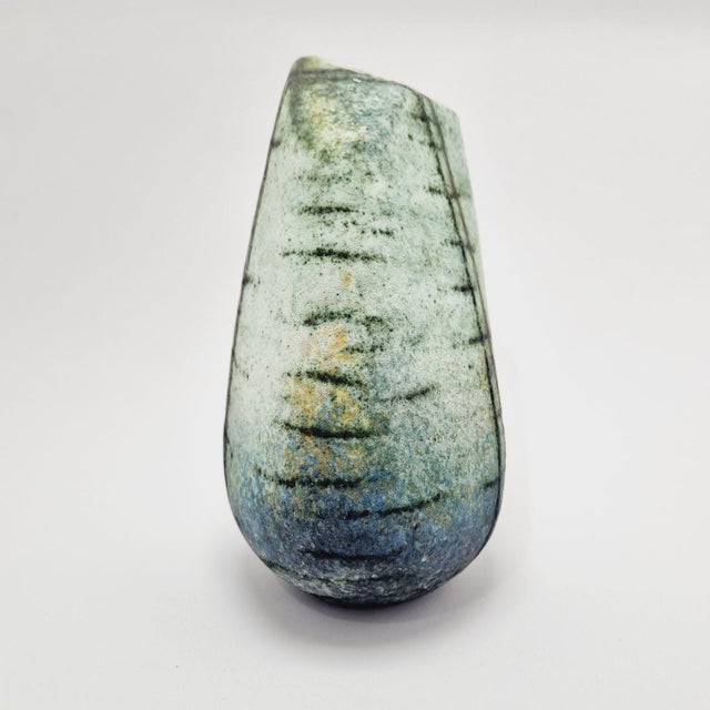 Modernist Grog Clay Ceramic Vase by Ágoston Simó For Sale - Image 5 of 11
