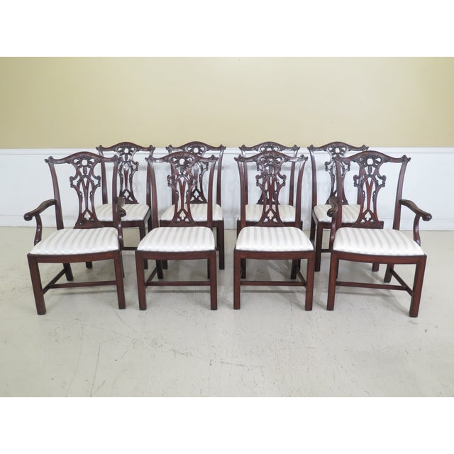 Henredon Chippendale Mahogany Dining Room Chairs Set of 8 Chairish
