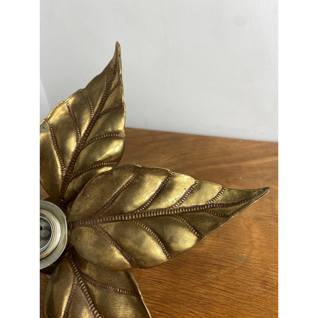 1970s Flower Wall Sconce attributed to Willy Daro for Massive, 1970s For Sale - Image 5 of 14