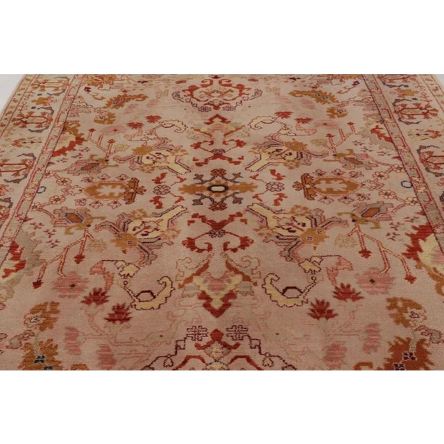 Rug & Kilim Vintage Oushak Rug With Floral Medallion & Turkish Botanical Design - Rug & Kilim For Sale - Image 4 of 10
