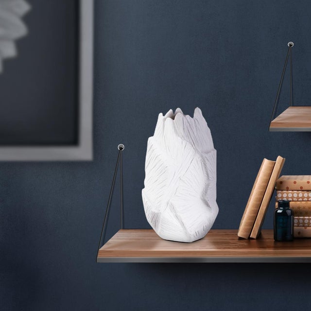 Abstract Small Elm White Vase For Sale In Chicago - Image 6 of 7