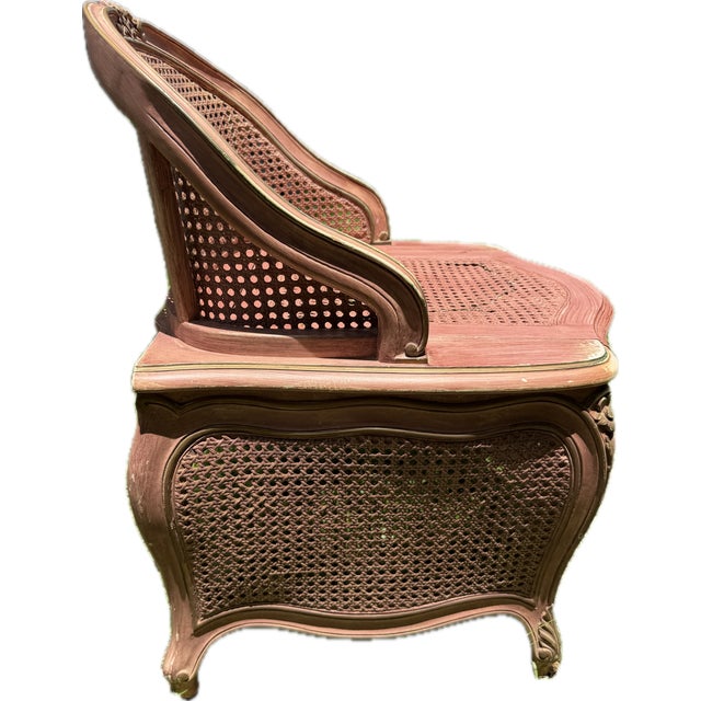 Late 18th Century Antique French Louis XV Cane Wood "Chaise Percée" Commode Potty Chair For Sale - Image 5 of 7