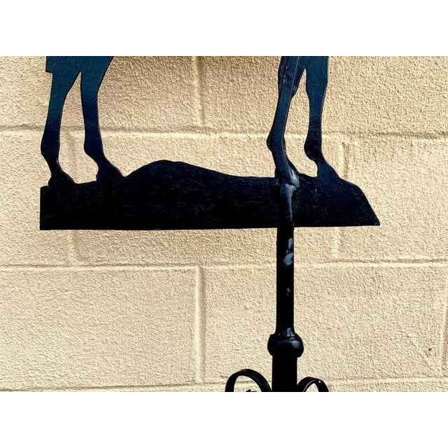 Metal Early 20th Century Antique American Iron Horse Weathervane, Nashville Tn For Sale - Image 7 of 13