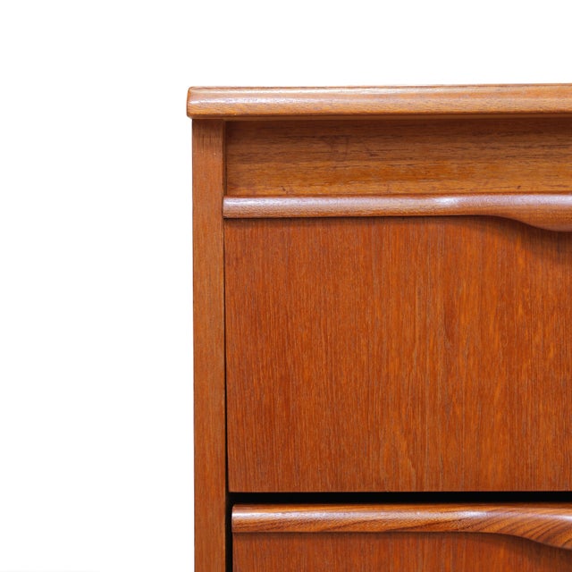 Wood Mid Century Teak Sideboard Cabinet on Hairpin Legs For Sale - Image 7 of 8