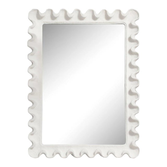 Bespoke Rosetta Undulating Plaster Mirror For Sale