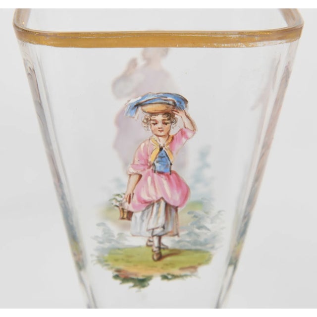 Glass Late 19th Century Enameled and Parcel-Gilt Glass Cruet Set, Lobmeyr - 6 piece For Sale - Image 7 of 9