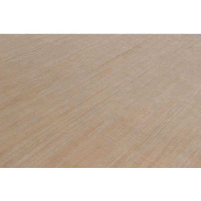 2010s Rug & Kilim’s Oversized Modern Textural Rug, Tone-on-Tone Cream and Beige Striae For Sale - Image 5 of 8