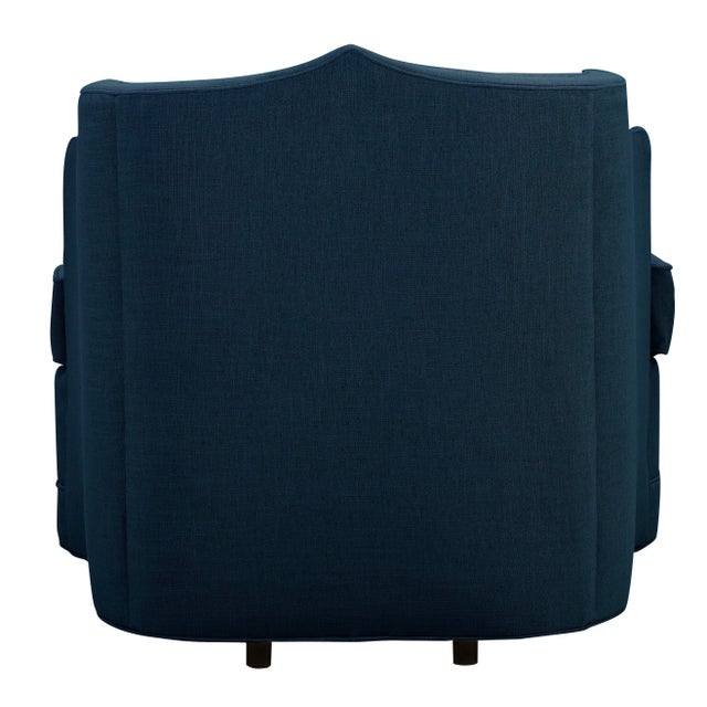 Not Yet Made - Made To Order Aveline Chair, Space Navy Linen For Sale - Image 5 of 7